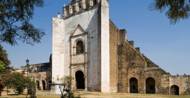 Patrimonio mundial de la humanidad en 1994. Exconvento de San Juan Bautista, Tlayacapan, ubicado en el estado de Morelos.