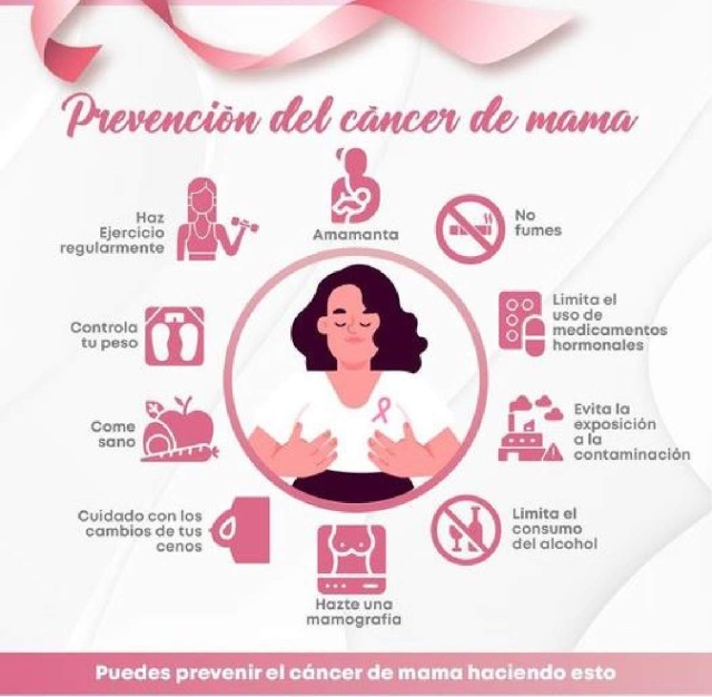 Autoridades llamaron a todas las mujeres a sumarse a las diferentes campañas para prevenir el cáncer de mama no sólo este mes, sino todo el año.