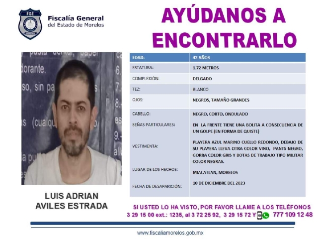 Un hombre desapareció en Miacatlán