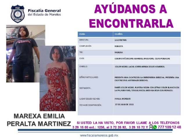 Una adolescente desapareció en Ayala