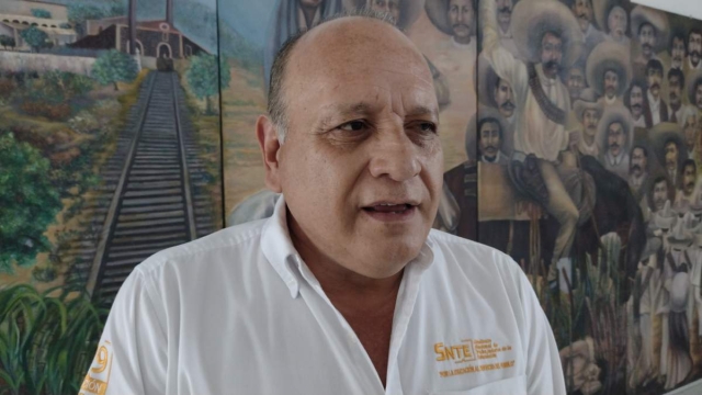 Joel Sánchez, secretario general del SNTE Morelos. 