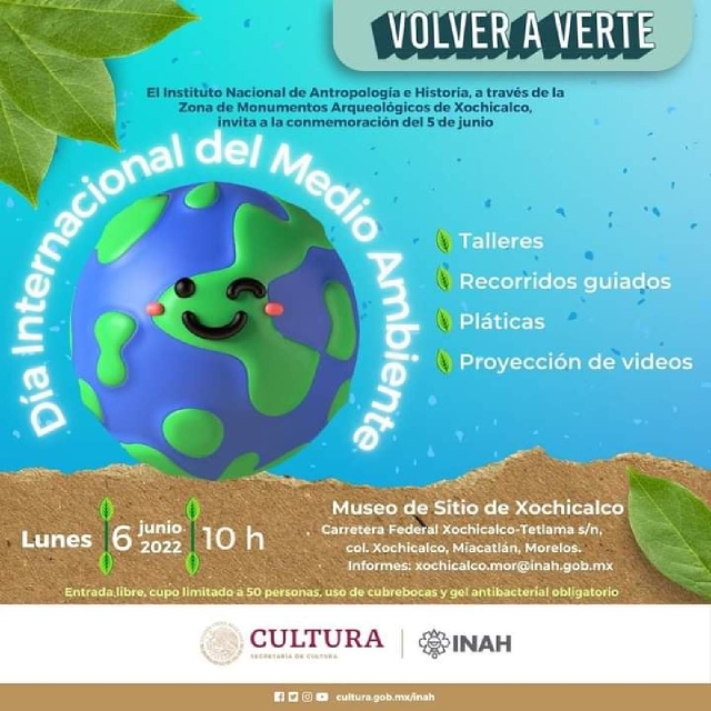 Museo de Xoxhicalco conmemorará Día del Medio Ambiente