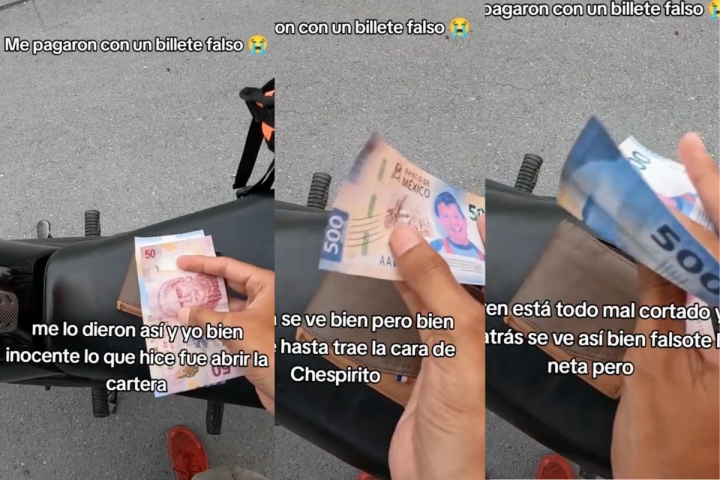 VIDEO: ¿Qué pasó, cuate?, joven exhibe que recibió billete falso con cara de Chabelo