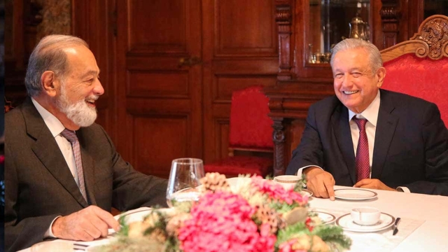 AMLO se reúne con Carlos Slim.