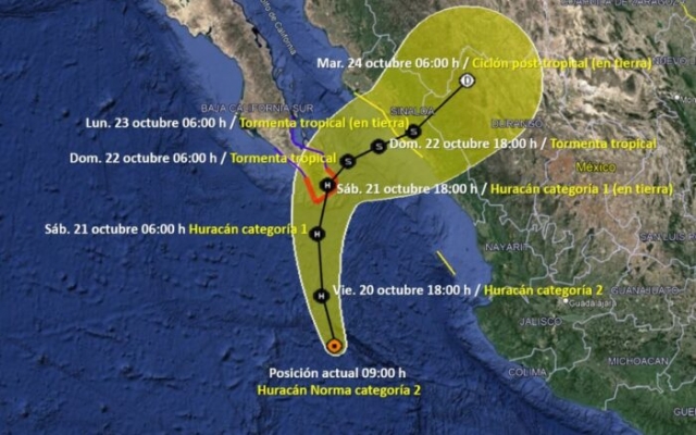 Sedena activa el Plan-DN-III-E en Baja California Sur por huracán &#039;Norma&#039;