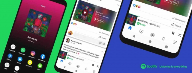 Ahora puedes escuchar música de Spotify dentro de la app de Facebook