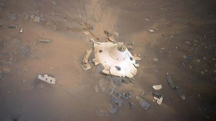 Ingenuity encuentra restos de una nave espacial destruida sobre Marte