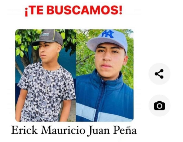 Se manifiestan familiares de Erick Mauricio para exigir la pronta localización del joven desaparecido