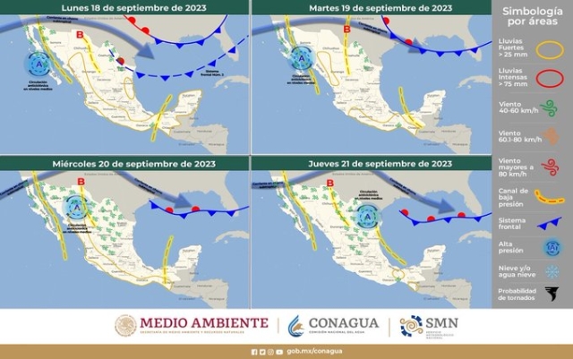 Se prevé posible lluvia y descenso de temperaturas al amanecer en Morelos