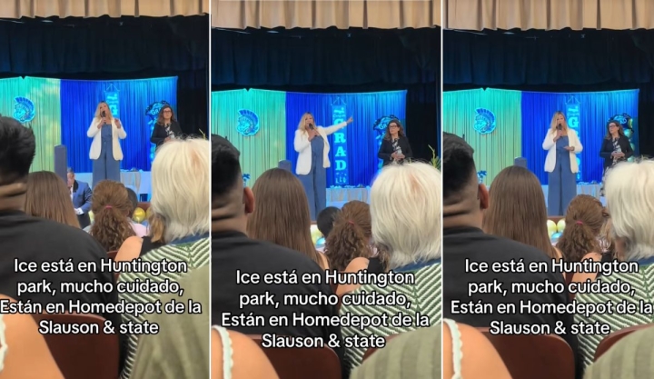 Maestra detiene graduación para advertir sobre redada del ICE: 'Queremos que todos estén seguros'