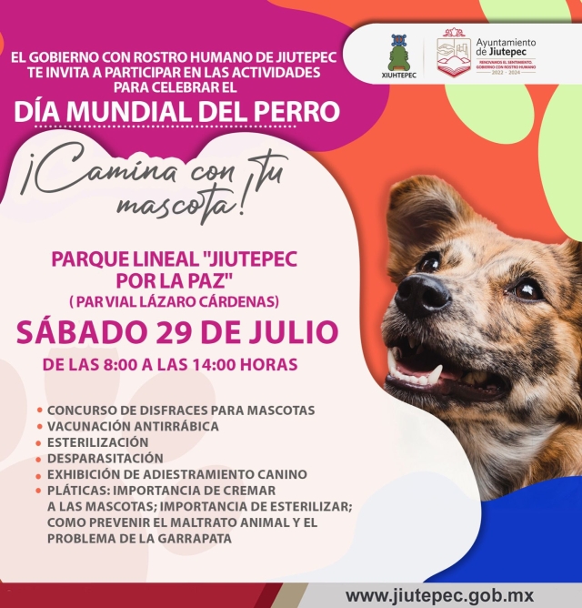 Gobierno de Jiutepec organiza actividades para celebrar el Día del Perro