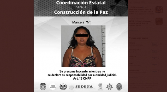 Arrestan a supuesta extorsionadora en Tepalcingo