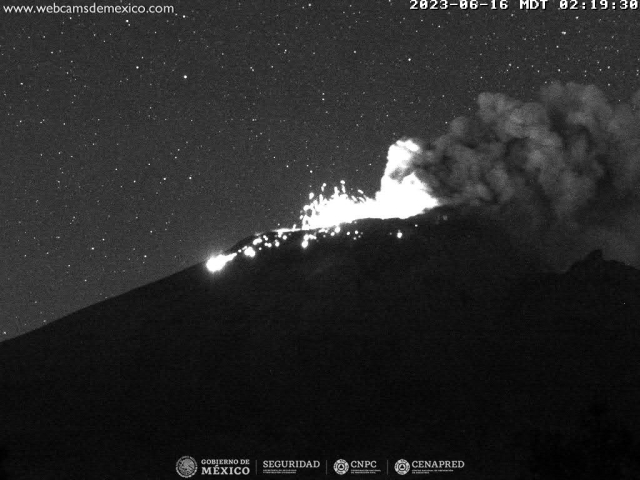 Detectan 53 exhalaciones del volcán Popocatépetl; se mantiene semáforo amarillo fase 2