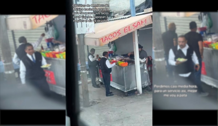 Critican a choferes por detenerse a comer, usuarios los apoyan y ahora reciben comida