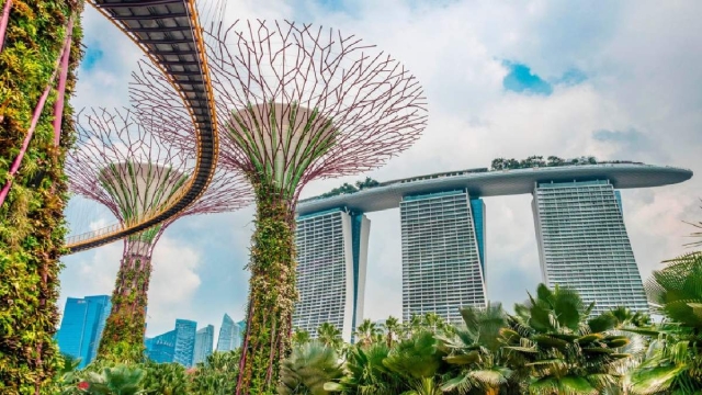 Ciudad de Singapur, en el continente asiático. Una ciudad con enfoque biofílico y de modelo inteligente.