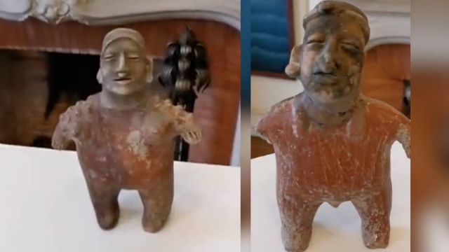 Familia francesa regresó piezas arqueológicas a México.