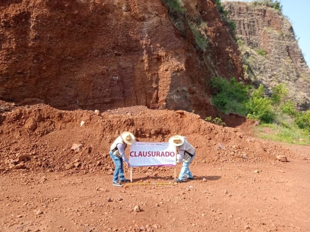 Clausura Propaem sitio de extracción de piedra y presenta denuncia penal por quebrantamiento de sellos