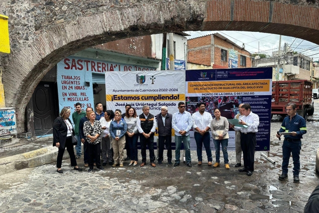 Inauguran obra de restauración del ex acueducto del arco de Gualupita