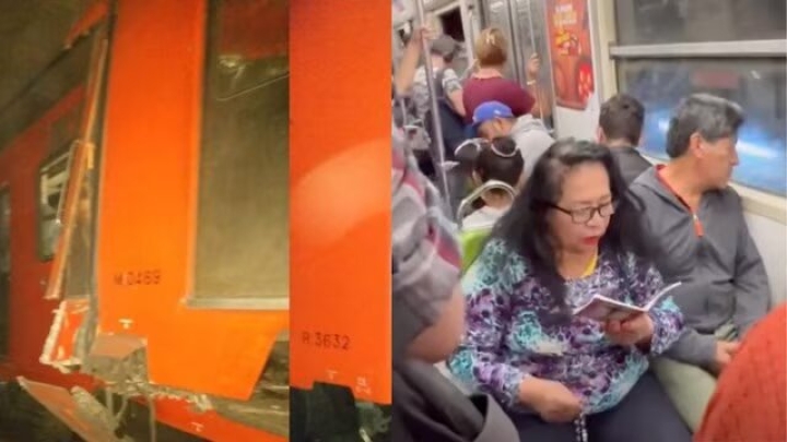 Mujer reza un Padre Nuestro por muertos en accidentes del Metro CDMX