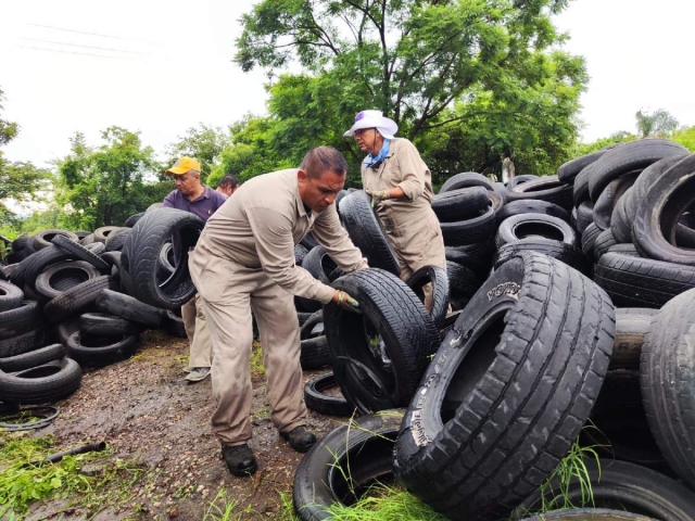 Las llantas serán reutilizadas por una empresa cementera.