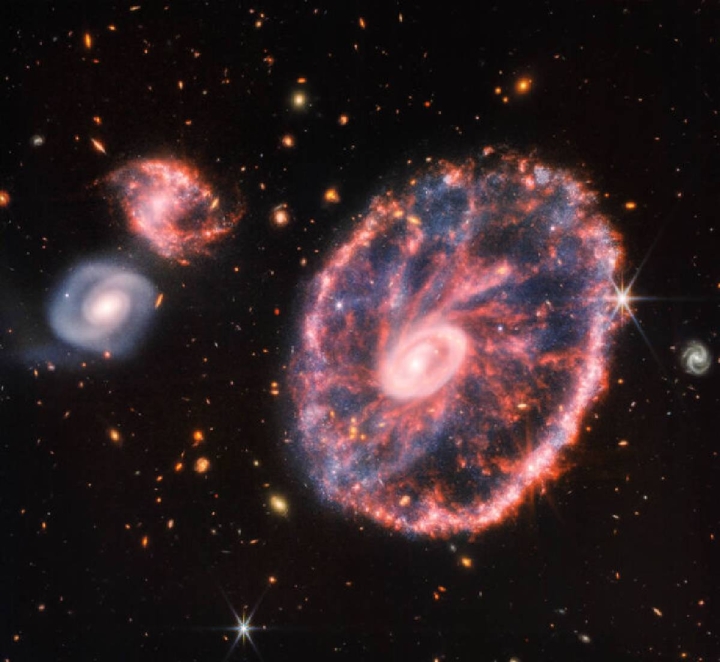 Webb Observa Nuevos Detalles Estelares en la Galaxia Cartwheel