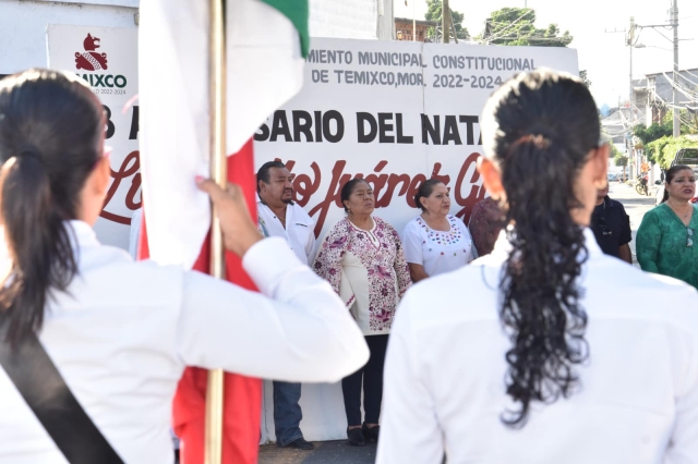 Conmemoran en Temixco el 218 Aniversario del Natalicio de Benito Juárez