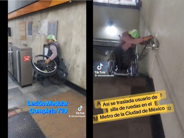 Viralizan video de joven enfrentando barreras en el Metro de la CDMX