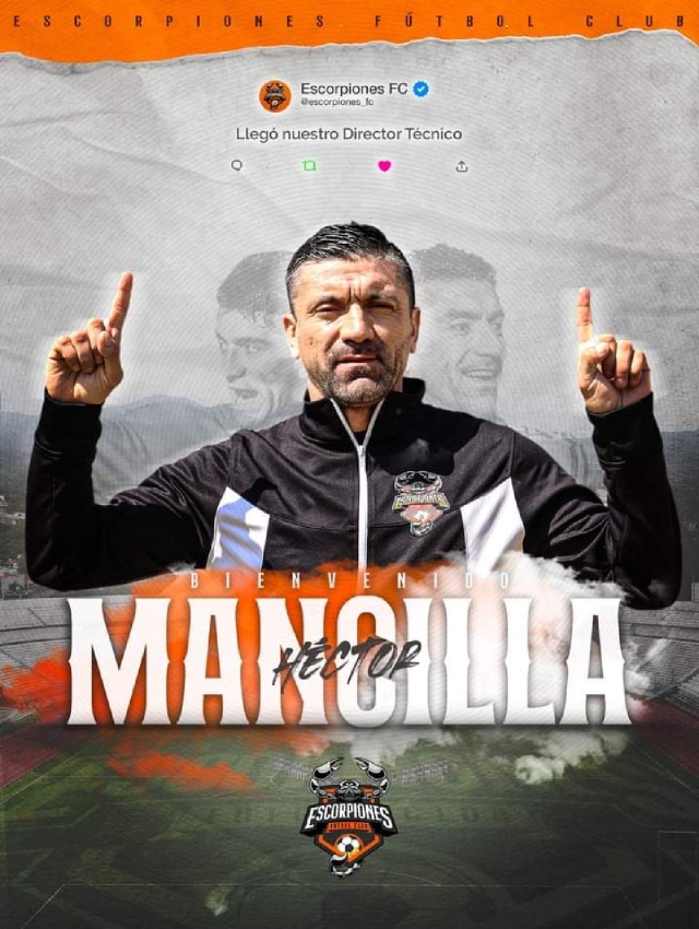 Héctor Mancilla asume la dirección técnica de Escorpiones FC