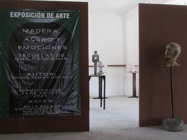  Este viernes será inaugurada la primera exposición del escultor de Zacatepec Zenón Román, en la galería municipal de Jojutla.