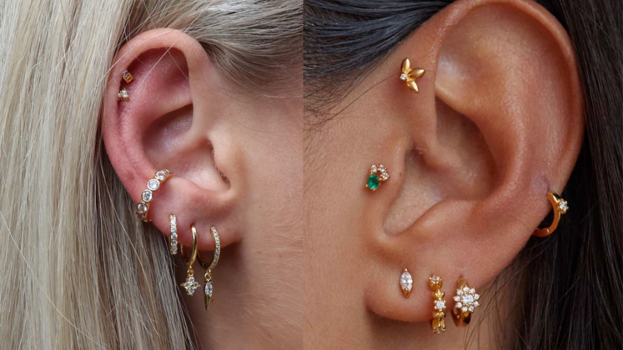 'Ear curation': La tendencia de llenar tu oreja de piercings, ¿es seguro?