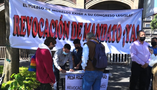 Inician recolección de firmas ciudadanas sobre revocación de mandato en Morelos