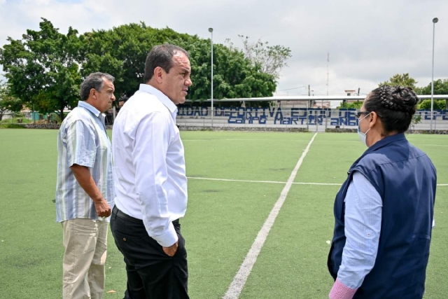 Consolida gobierno de Cuauhtémoc Blanco proyecto de obras para espacios deportivos en Jiutepec y Cuernavaca