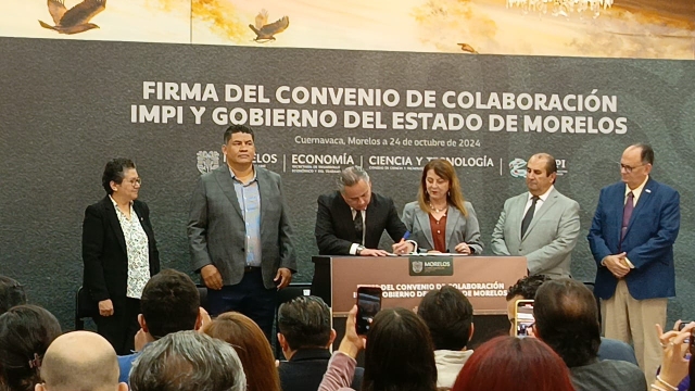 Firma Gobierno de Morelos convenio de colaboración con el IMPI