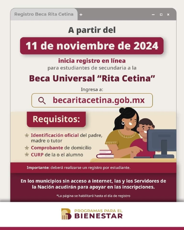 Inicia registro para beca “Rita Cetina”