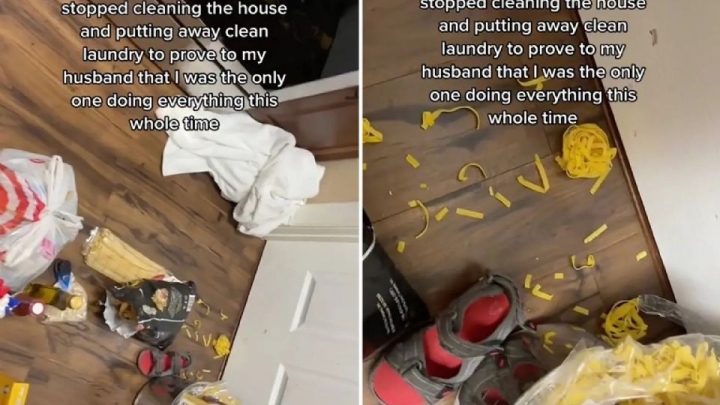 Mujer deja de limpiar su casa para darle lección al esposo que le decía &#039;floja&#039;