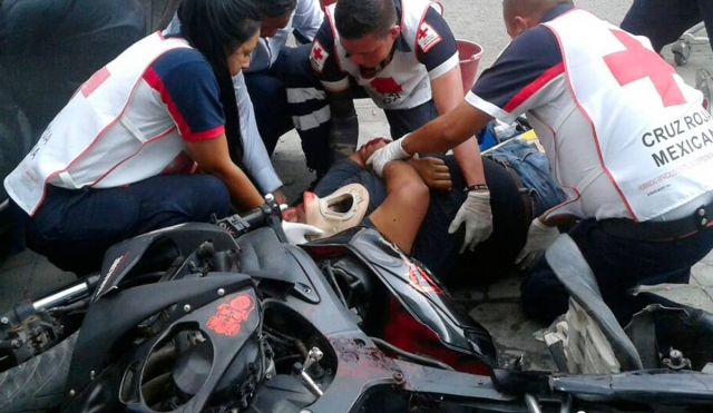 Grave, el motociclista balaceado en Yautepec