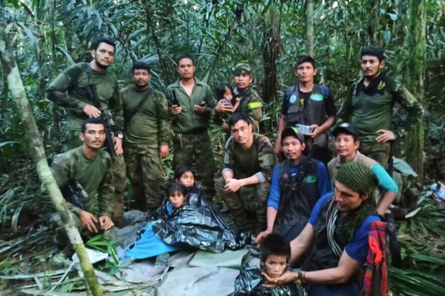 Encuentran a los 4 niños perdidos en la selva de Colombia tras 40 días