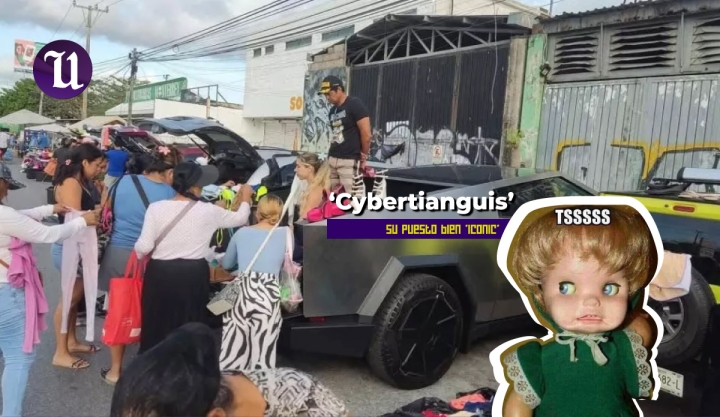 'Cybertianguis' La Cybertruck pasó de símbolo de estatus a ¿puesto de tianguis?