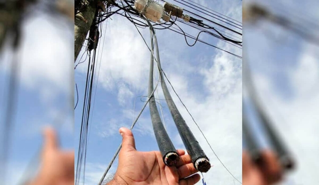 Robo de cable deja sin servicio de teléfono e internet a vecinos de Amacuzac
