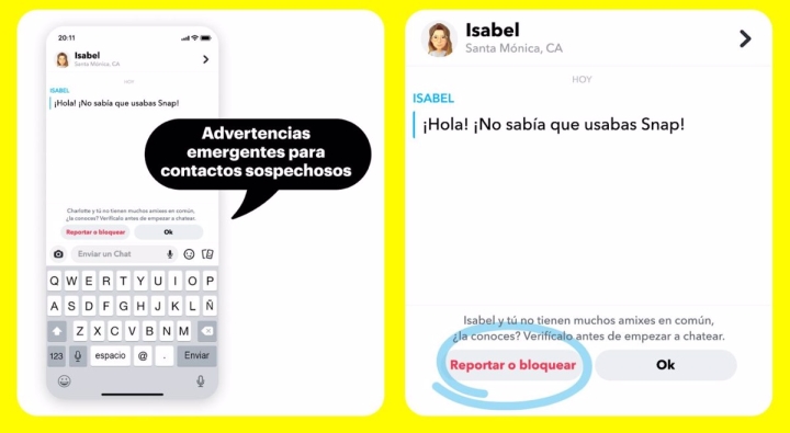 Snapchat implementa advertencias avanzadas y bloqueos para adolescentes en riesgo