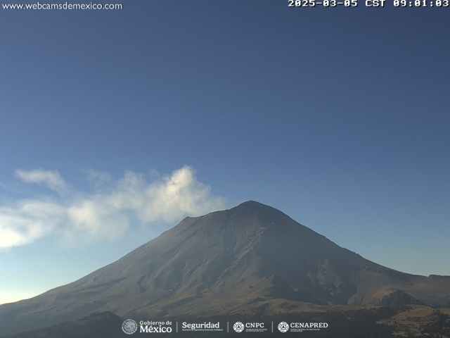 Registra 81 exhalaciones volcán Popocatépetl; se mantiene semáforo amarillo fase 2