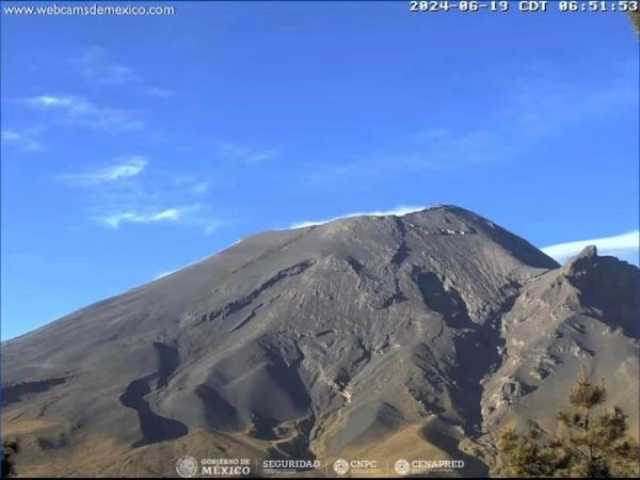 Registra volcán Popocatépetl 16 exhalaciones; se mantiene semáforo amarillo fase 2