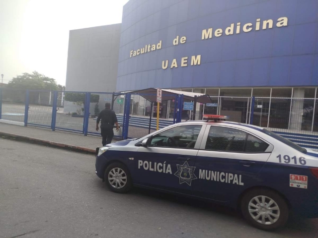 La Policía Preventiva de Cuernavaca hace presencia en la zona de Belenes de la UAEM, informó la autoridad municipal. 