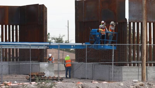 Estados Unidos refuerza muro fronterizo en Ciudad Juárez