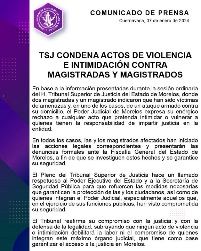 Magistrada del TSJ denuncia ataque armado a su casa