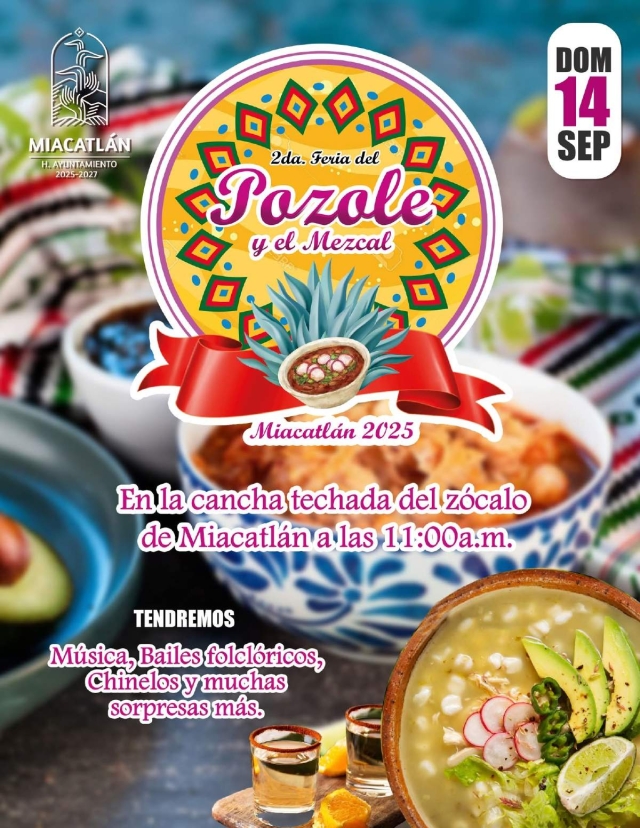 Anuncian Feria del Pozole y el Mezcal en Miacatlán