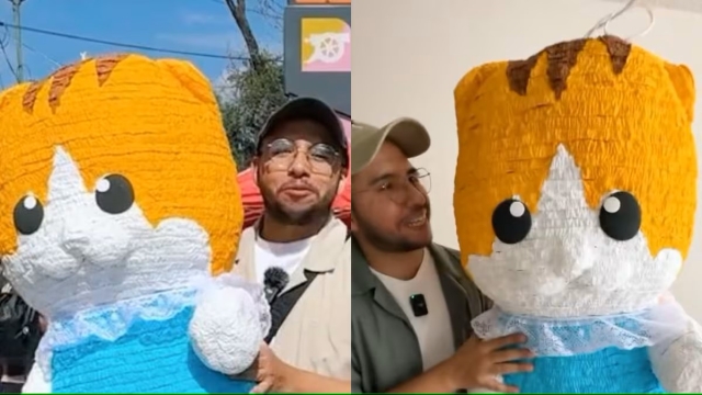 Tiktoker llena piñata con 10 mil pesos en figuras de Sylvanian Family