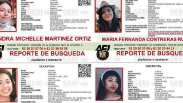 Ellas son las cuatro mujeres que desaparecieron en abril en Nuevo León