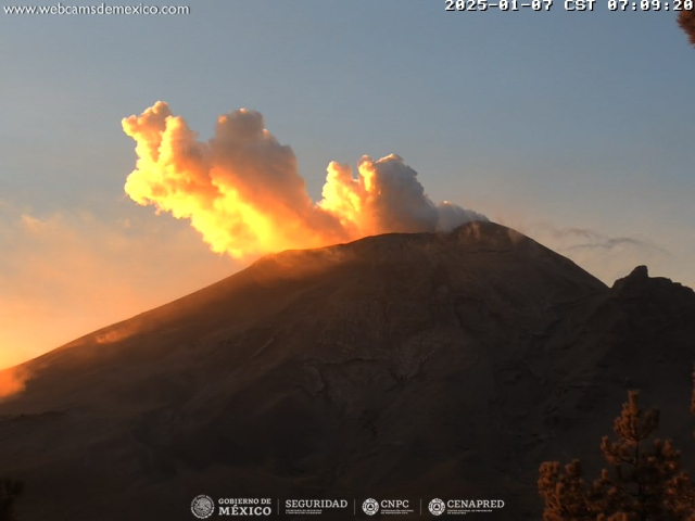 Registra 76 exhalaciones volcán Popocatépetl; se mantiene semáforo amarillo fase 2