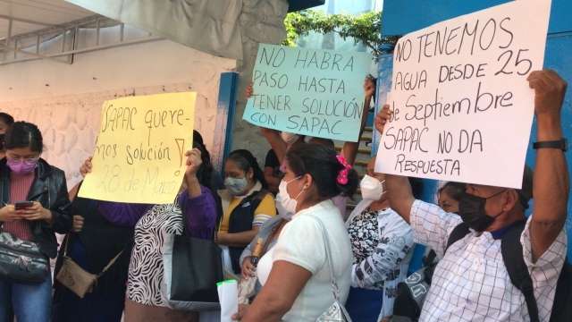 Protestan habitantes de la colonia 28 de Marzo en el SAPAC